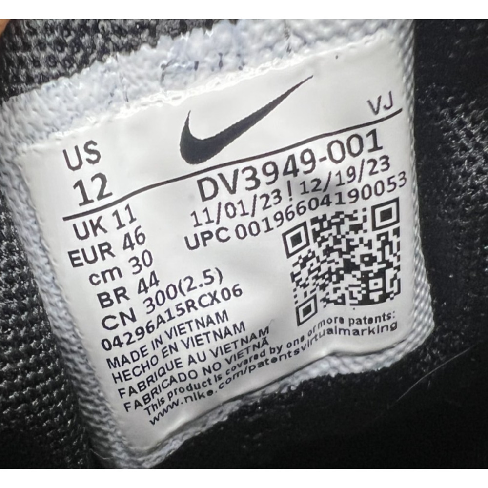 Nike Free Metcon 5 Black White DV3949-001 Mens CrossFit Gym Size 12 - Picture 11 of 12